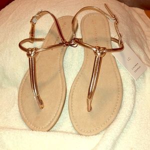 NWT Lauren Conrad Rose Gold Sandals